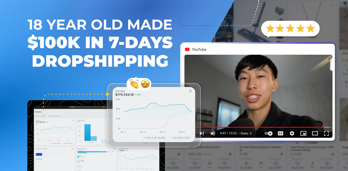 100k dropshipping at 18 years old